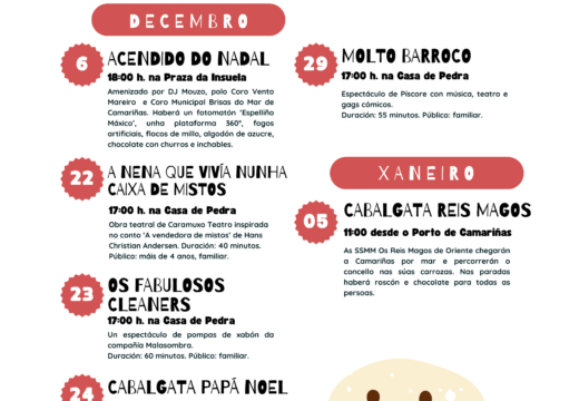 Teatro, música e moita ilusión para celebrar o Nadal en Camariñas